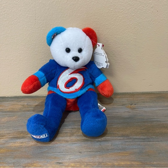 NASCAR Team Beans Mark Martin #6 Beanie Plush 8” 1999 Vintage Collectible - Picture 1 of 6